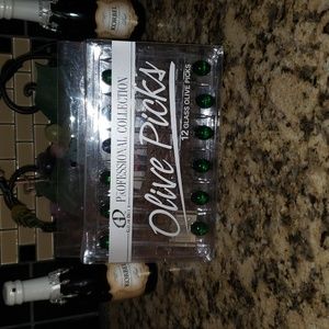 NEW Professional Collection by Global Decor 12 Glass Olive Picks
